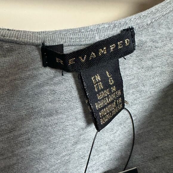 CLEARANCE! Gray Boutique Puff Shoulder Crop Top Size L NWT - Picture 5 of 5